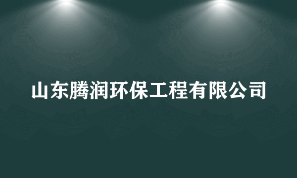 山东腾润环保工程有限公司