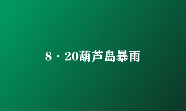 8·20葫芦岛暴雨