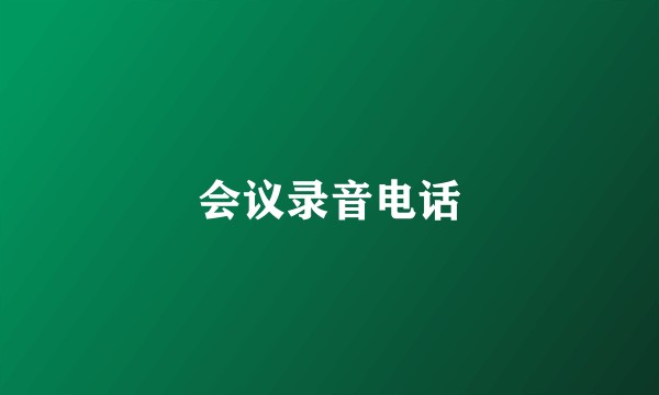 会议录音电话