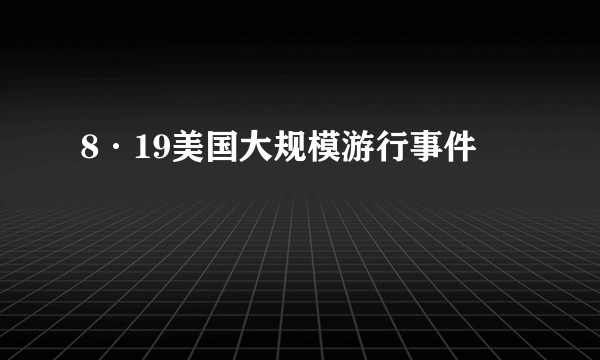 8·19美国大规模游行事件