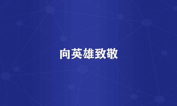 向英雄致敬