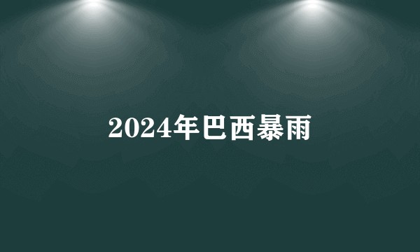2024年巴西暴雨