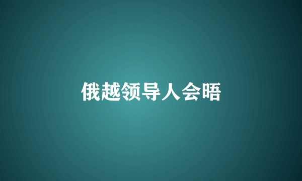 俄越领导人会晤