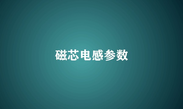 磁芯电感参数