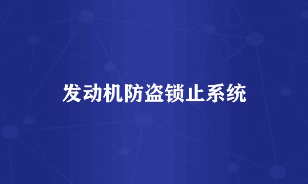 发动机防盗锁止系统