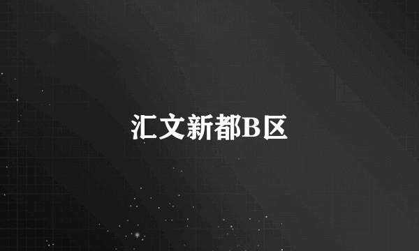 汇文新都B区