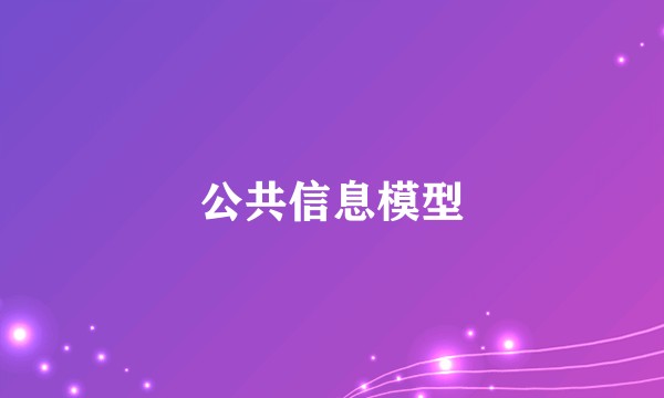 公共信息模型