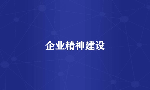 企业精神建设