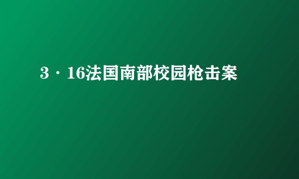 3·16法国南部校园枪击案