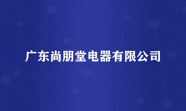 广东尚朋堂电器有限公司