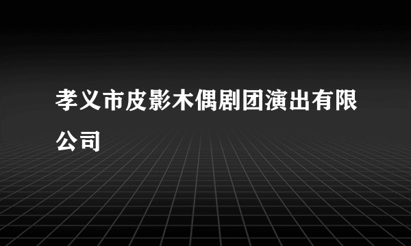 孝义市皮影木偶剧团演出有限公司