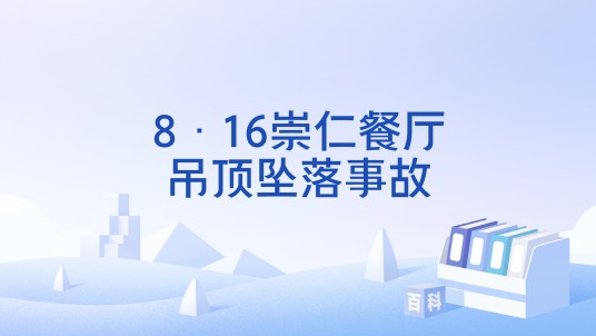 8·16崇仁餐厅吊顶坠落事故