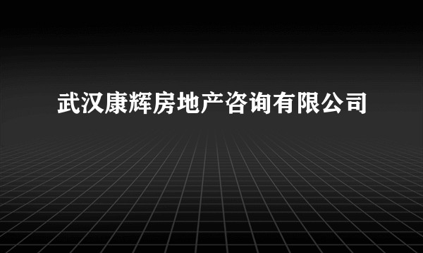 武汉康辉房地产咨询有限公司