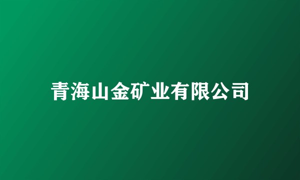 青海山金矿业有限公司
