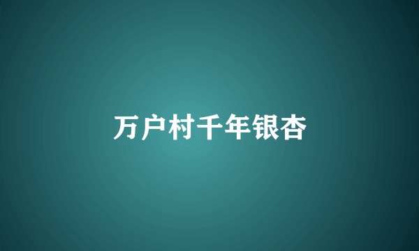万户村千年银杏