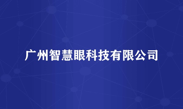 广州智慧眼科技有限公司