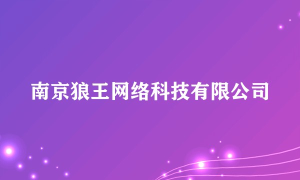 南京狼王网络科技有限公司