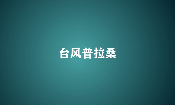台风普拉桑