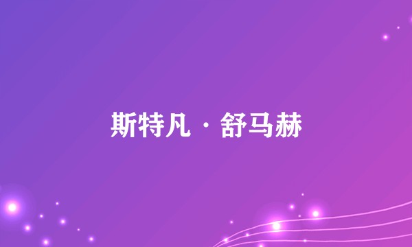 斯特凡·舒马赫