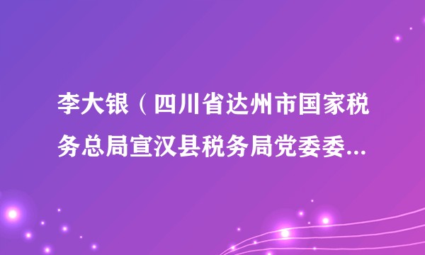 李大银（四川省达州市国家税务总局宣汉县税务局党委委员、纪检组组长、三级主办）