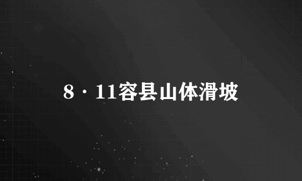 8·11容县山体滑坡