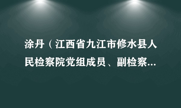 涂丹（江西省九江市修水县人民检察院党组成员、副检察长、一级检察官）