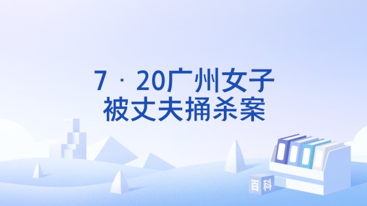 7·20广州女子被丈夫捅杀案