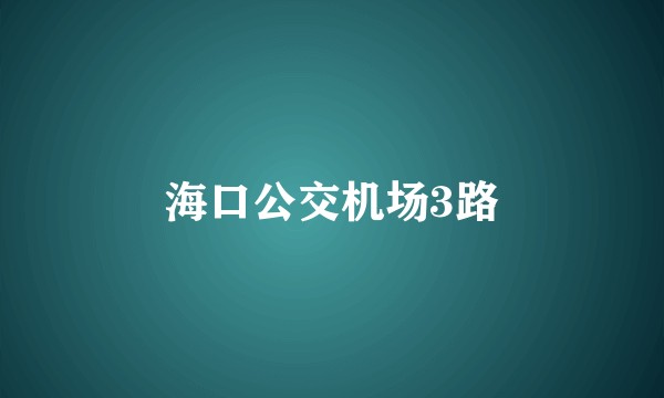 海口公交机场3路
