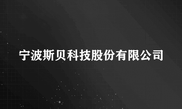 宁波斯贝科技股份有限公司