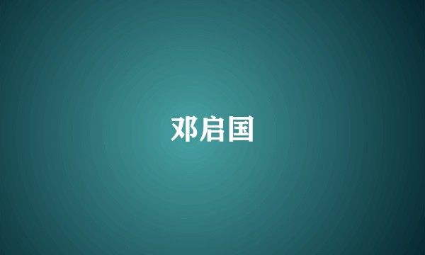 邓启国