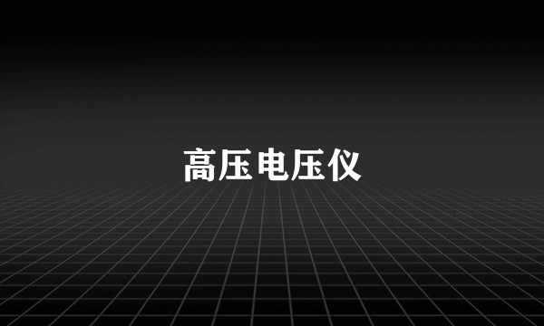 高压电压仪