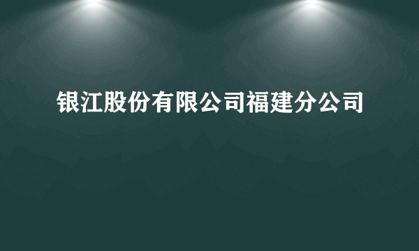 银江股份有限公司福建分公司