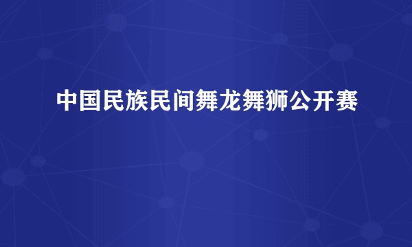 中国民族民间舞龙舞狮公开赛
