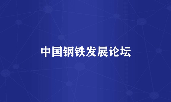 中国钢铁发展论坛