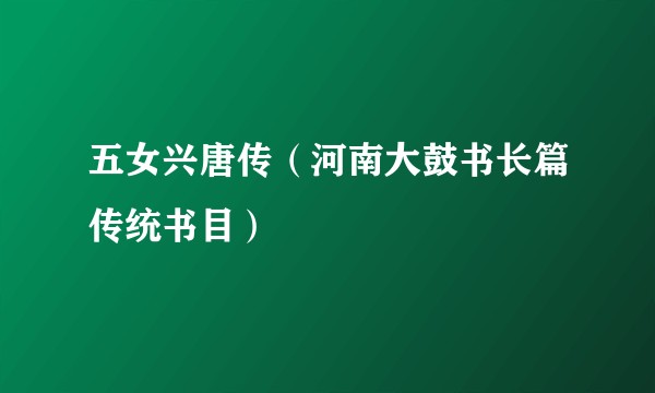 五女兴唐传（河南大鼓书长篇传统书目）