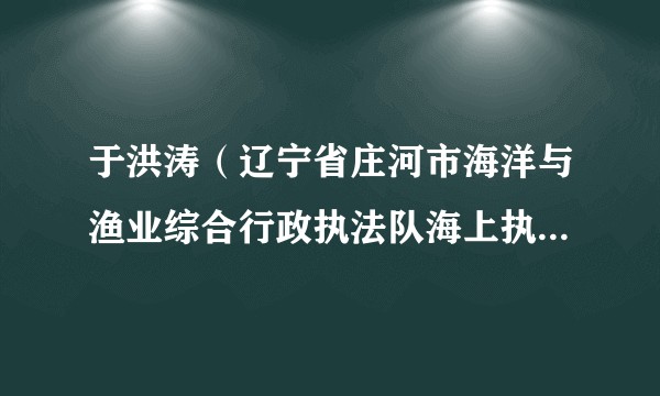 于洪涛（辽宁省庄河市海洋与渔业综合行政执法队海上执法船队原负责人）