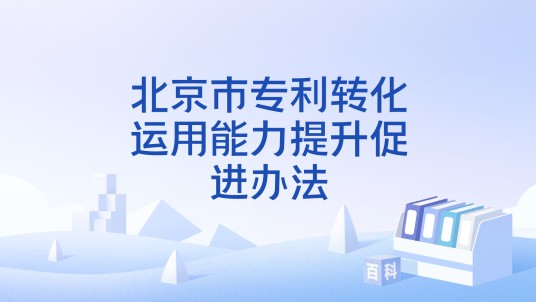 北京市专利转化运用能力提升促进办法