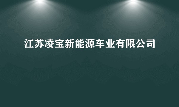 江苏凌宝新能源车业有限公司