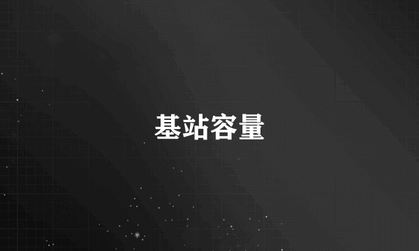 基站容量
