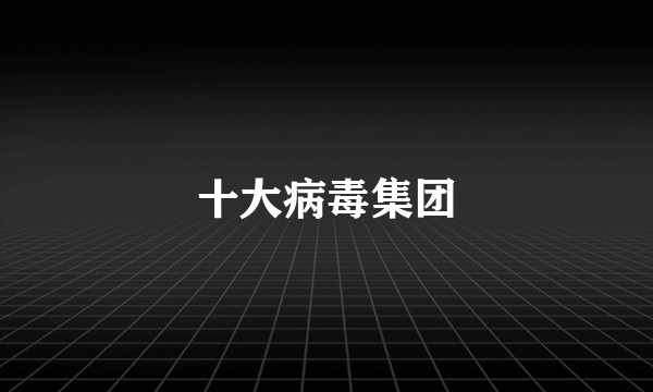 十大病毒集团