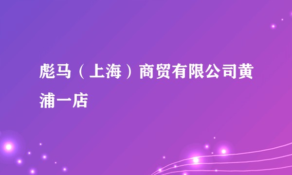 彪马(上海)商贸有限公司黄浦一店