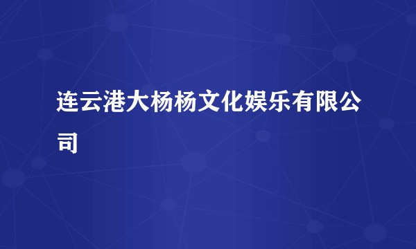 连云港大杨杨文化娱乐有限公司