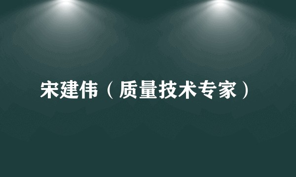宋建伟（质量技术专家）