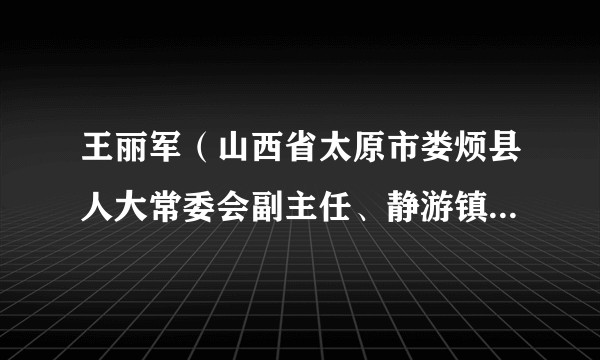王丽军（山西省太原市娄烦县人大常委会副主任、静游镇党委书记、四级调研员）
