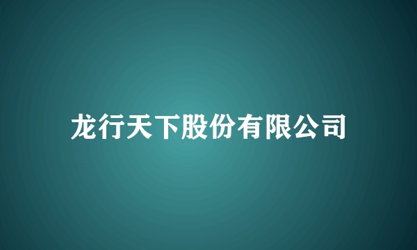 龙行天下股份有限公司