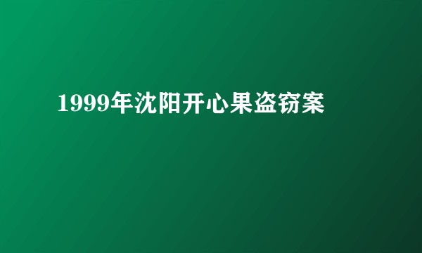 1999年沈阳开心果盗窃案