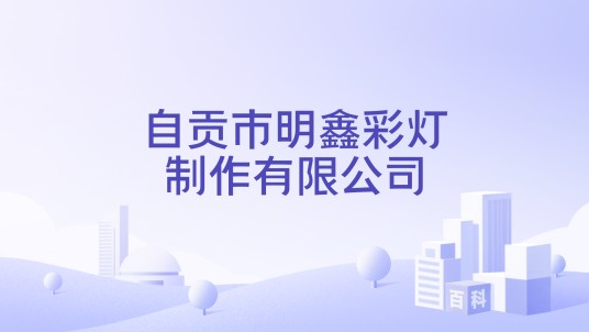 自贡市明鑫彩灯制作有限公司