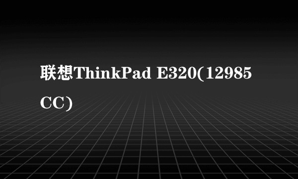 联想ThinkPad E320(12985CC)
