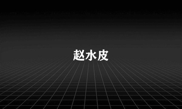 赵水皮