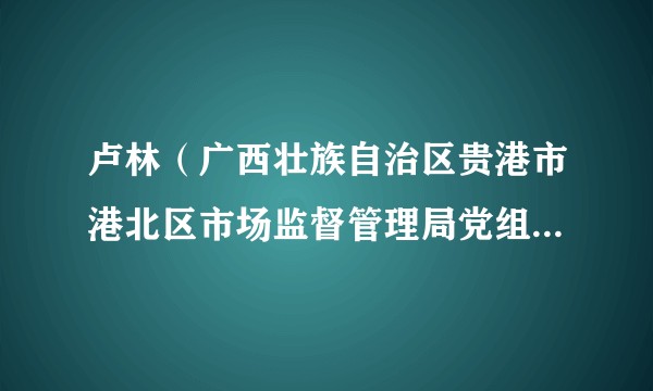 卢林(广西壮族自治区贵港市港北区市场监督管理局党组成员、副局长)
